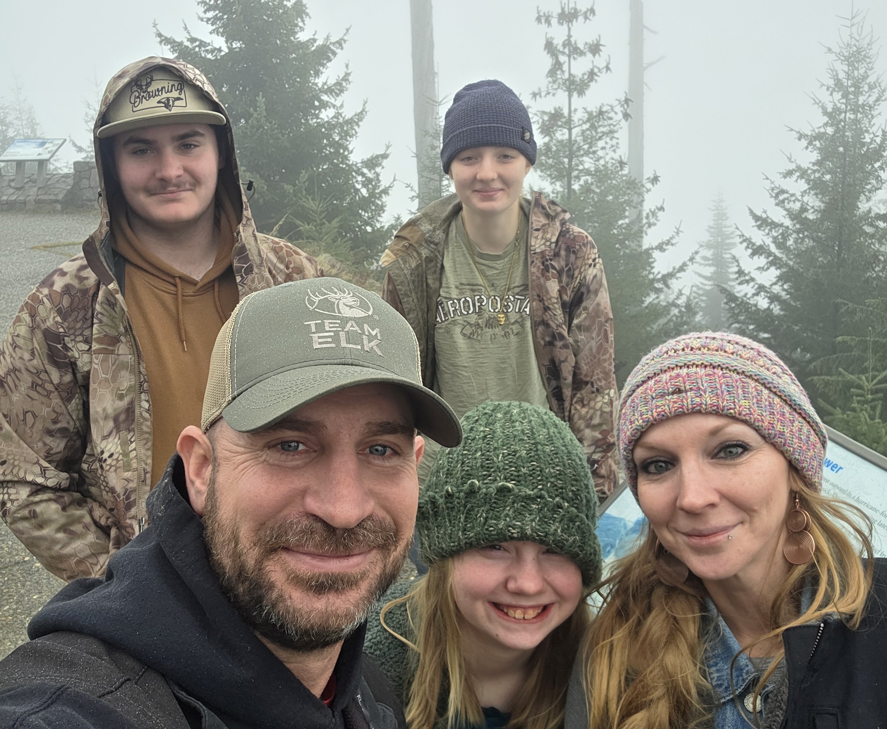William Mostoller with his family